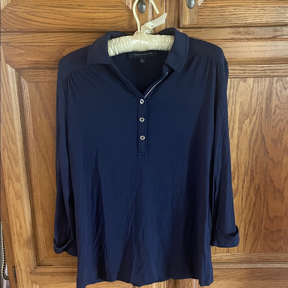 Tommy Hilfiger Navy Button Down Shirt